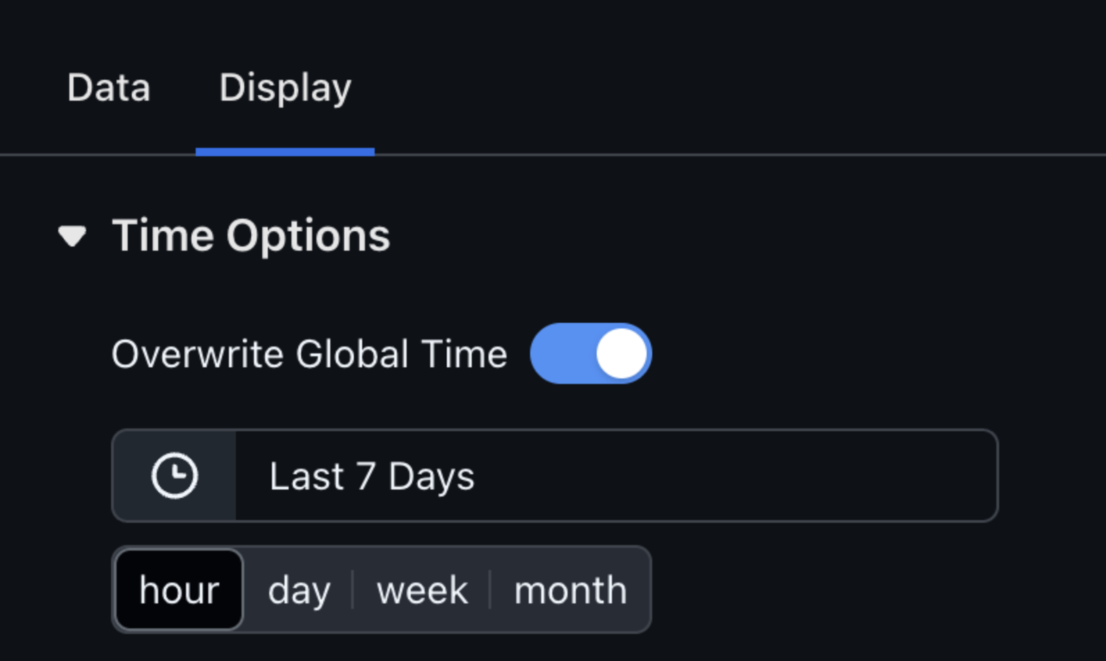Dashboard Widget Time Setting