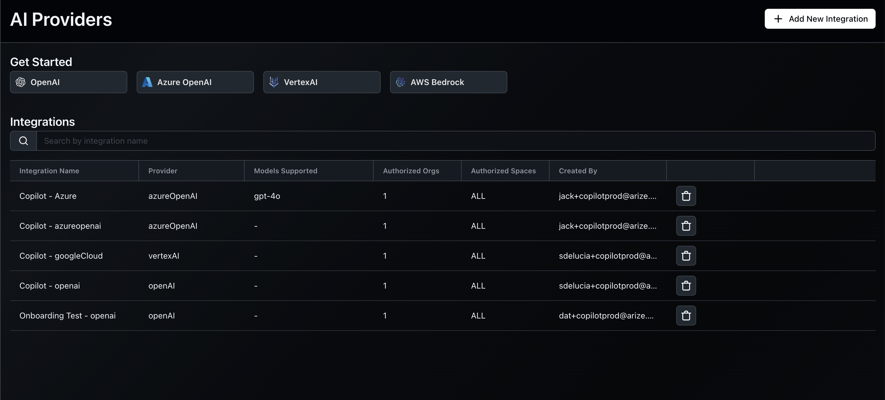 Integrations Revamp
